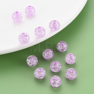 Transparent Crackle Acrylic Beads MACR-S373-66C-N06-1