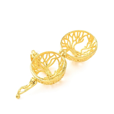 Brass Cage Pendants KK-CBA8ACD-03G-1
