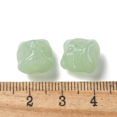 Baking Painted Transparent Glass Beads GLAA-C035-01G-1