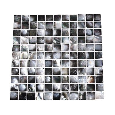 Natural Black Lip Mosaic Tiles Cabochons SHEL-Q029-10-1