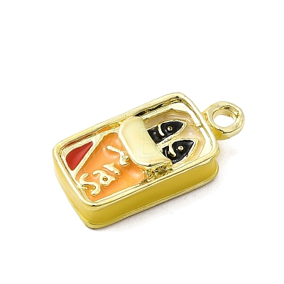 Food Theme Alloy Enamel Pendants FIND-C075-10D-G-1