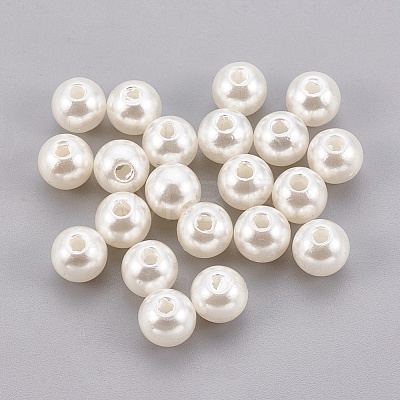 ABS Plastic Imitation Pearl Beads X-KY-G009-5mm-02-1