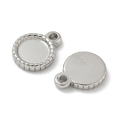 304 Stainless Steel Pendant Cabochon Settings STAS-D127-02P-1