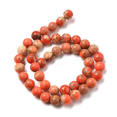 Natural Imperial Jasper Beads Strands G-A175B-8mm-07-1