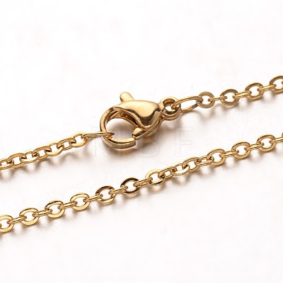 304 Stainless Steel Cable Chain Necklaces NJEW-M124-02-1