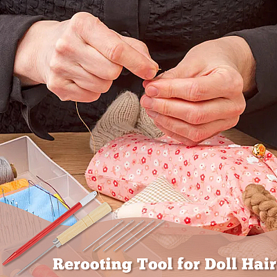 Doll Hair Rooting Holders Tool Set TOOL-WH0159-18B-1