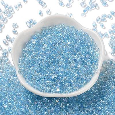 AB Color Plated Glass Seed Beads SEED-L011-06B-10-1