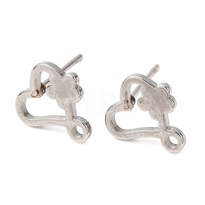 304 Stainless Steel Stud Earring Findings SA-CBA4E98-01D-P-1
