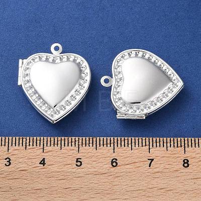 Rack Plating Brass Locket Pendants KK-F090-02S-1