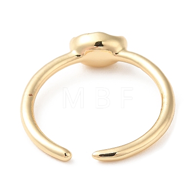 Zinc Alloy and 14K Gold Open Cuff Ring RJEW-Q169-01G-02-1