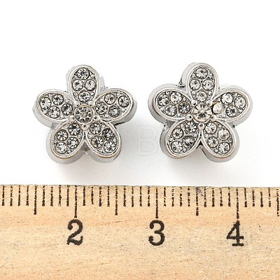 Rack Plating Alloy Rhinestone European Beads FIND-B034-17P-01-1