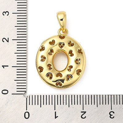 Brass Micro Pave Cubic Zirconia Pendants KK-E061-03G-15-1