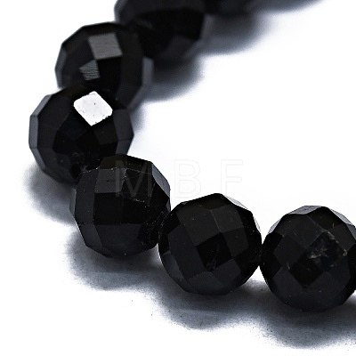 Natural Black Tourmaline Beads Strands G-G927-46-1