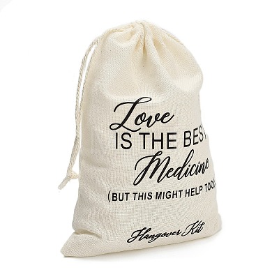 Cloth Hangover Kit Party Favor Drawstring Bags ABAG-A012-05A-05-1