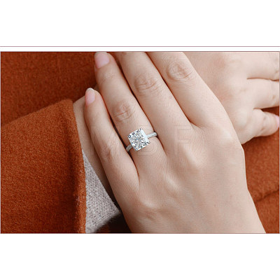 Brass Crystal Rhinestone Finger Rings for Women WGCDF56-04-1