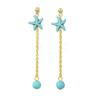 304 Stainless Steel Dangle Stud Earrings for Women EJEW-JE07233-02-1