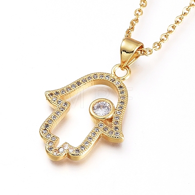 Brass Cubic Zirconia Pendant Necklaces & Stud Earrings Jeweley Sets SJEW-L154-13G-1