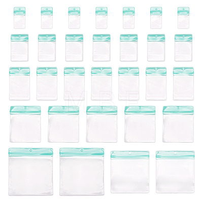 70Pcs 6 Styles Rectangle Transparence EVA Zip Top Gift Bags OPP-TA0001-25A-1