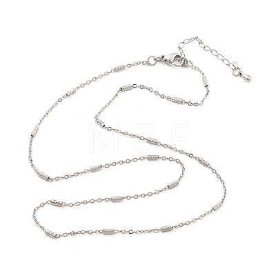 Brass Cable Chain Necklaces for Women NJEW-D302-19P-1