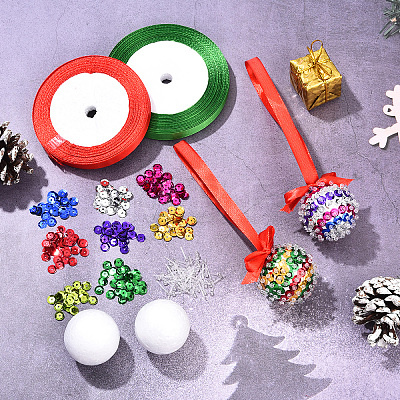 DIY Christmas Sequin Foam Ball Decorations DIY-YW0017-94-1