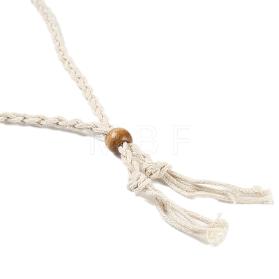 Braided Waxed Cord Empty Macrame Pouch Slider Necklace Making FIND-C061-01E-1