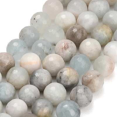 Natural Aquamarine Beads Strands GG-CBA7BB7-A01-8mm-1