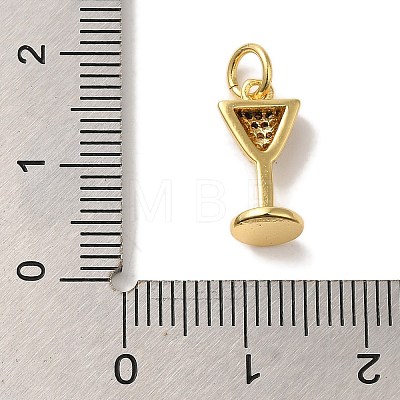 Brass Micro Pave Cubic Pendants X-KK-U027-07G-03-1
