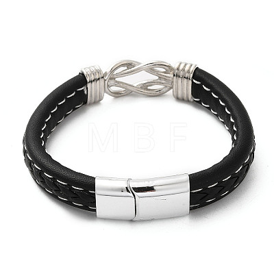 Word Love You Forever Stainless Steel Interlocking Knot Link Bracelet JB752A-1