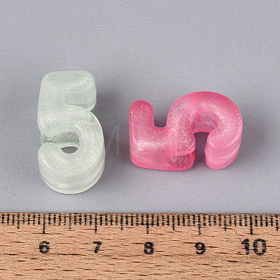 Luminous Frosted Transparent Acrylic Beads TACR-T029-21F-1