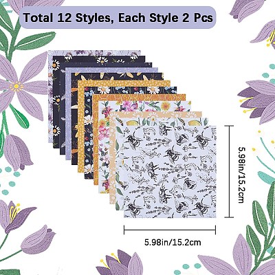 24Pcs 12 Styles Scrapbook Paper Pads SCRA-WH0001-04C-1