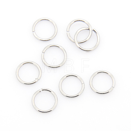 Tarnish Resistant 304 Stainless Steel Open Jump Rings X-STAS-J013-8x0.9mm-01-1