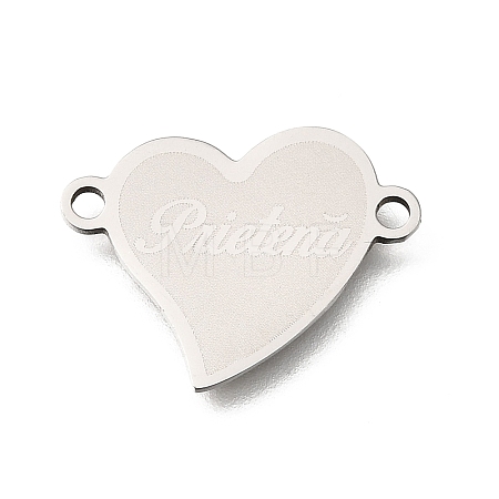201 Stainless Steel Connector Charms STAS-B143-03D-P-1