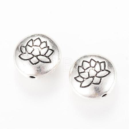 Tibetan Style Alloy Beads TIBEB-Q067-08AS-RS-1