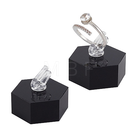 Acrylic Finger Ring Display Holders RDIS-WH0020-02A-02-1