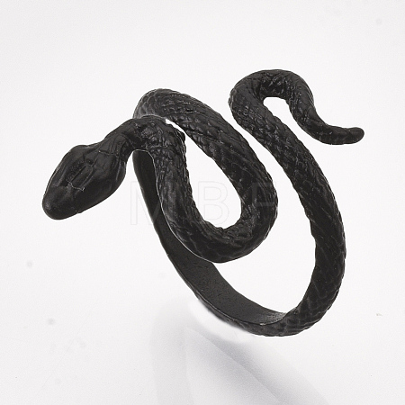 Electrophoresis Alloy Cuff Finger Rings RJEW-S038-192A-1