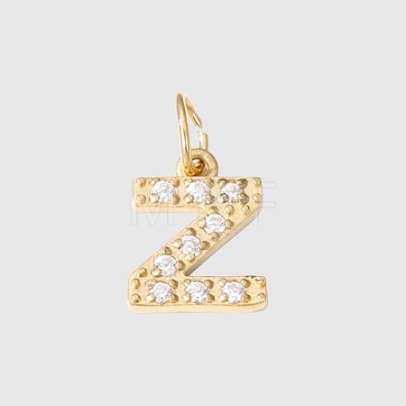 Stainless Steel Cubic Zirconia Pendants with Jump Rings FIND-PW0024-08Z-1