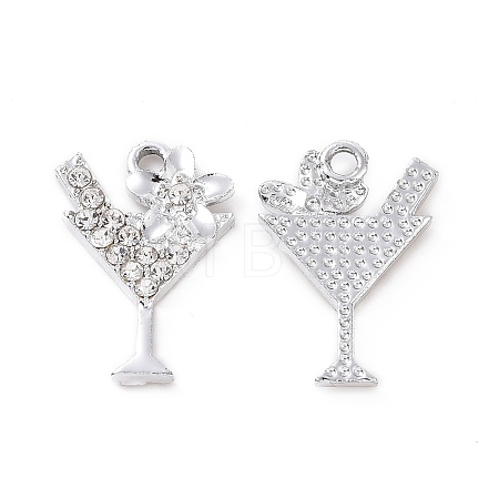 Alloy Crystal Rhinestone Pendants ALRI-H004-28P-1