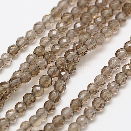 Natural Smoky Quartz Beads Strands X-G-A129-3mm-F02-1