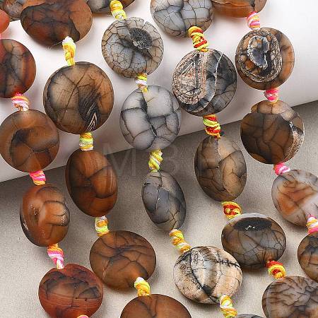Natural Fire Crackle Agate Beads Strands G-A306-A01-01-1