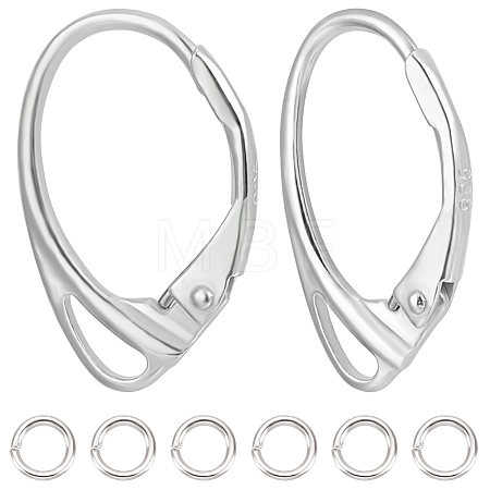 6Pcs 925 Sterling Silver Leverback Earring Findings FIND-BBC0002-66-1