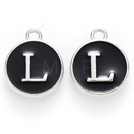 Platinum Plated Alloy Charms ENAM-S118-02L-P-1