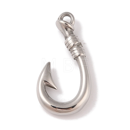 Non-Tarnish 304 Stainless Steel Hook Clasps STAS-C109-04P-1