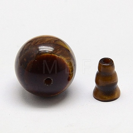 Natural Tiger Eye Buddhist Beads X-G-M011-01C-1
