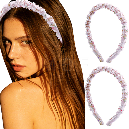 Silk From Silkworms Hair Bands OHAR-WH0033-019A-1