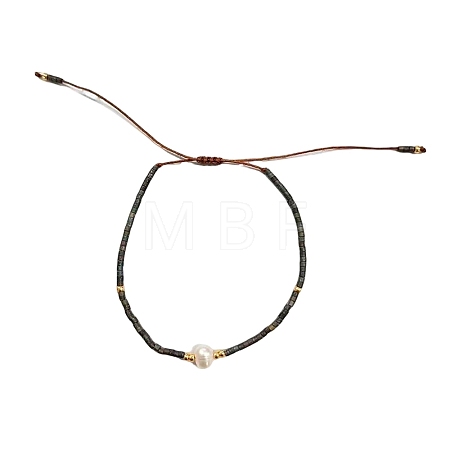 Adjustable Glass Seed Bead Braided Bead Bracelets for Women VT9382-9-1