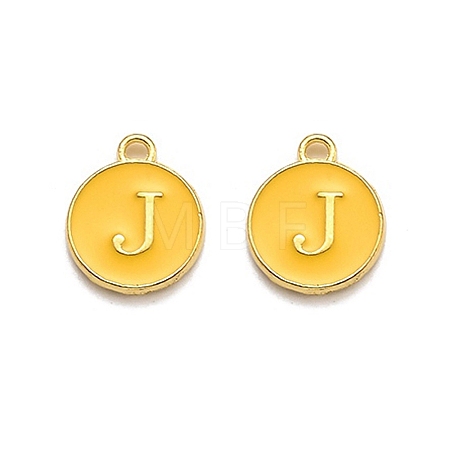 Golden Plated Alloy Enamel Charms X-ENAM-Q437-13J-1