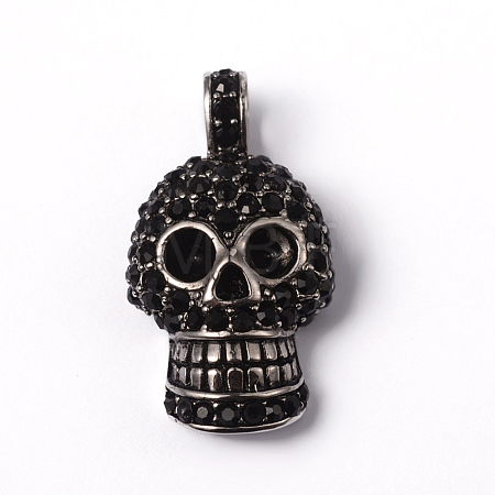 316 Surgical Stainless Steel Rhinestone Pendants STAS-L184-030-1