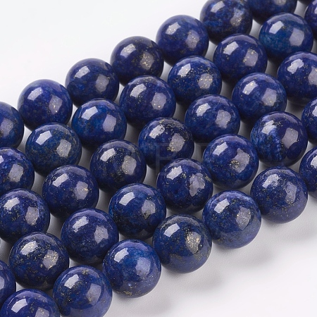 Natural Lapis Lazuli Beads Strands G-G087-10mm-1