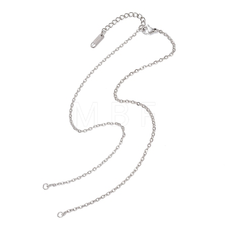 2MM 304 Stainless Steel Cable Chain Necklace Making AJEW-JB01465-03-1