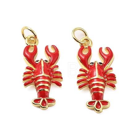 Brass Enamel Pendants KK-L237-027G-02-1